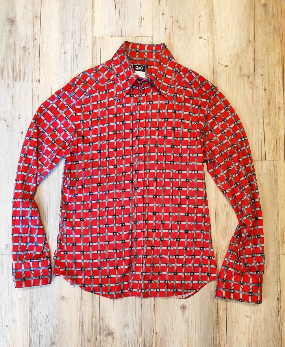 GRAIL! Belt pattern long collar shirt.Like Dior or Gucci - 2