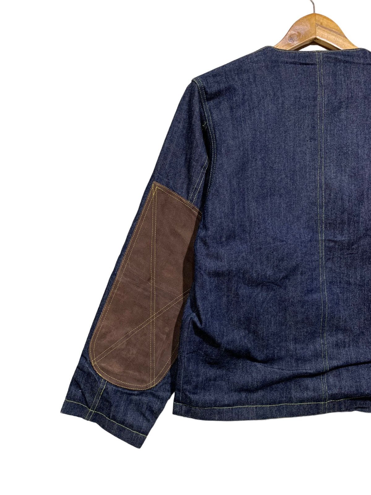 🔥NEPENTHES DENIM JACKETS WITH LEATHER PATCHWORK - 8