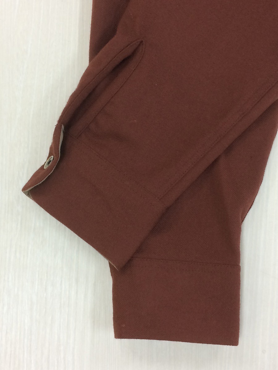Steven Alan - JP Wool Burgundy Open Collar Shirt XL - 6