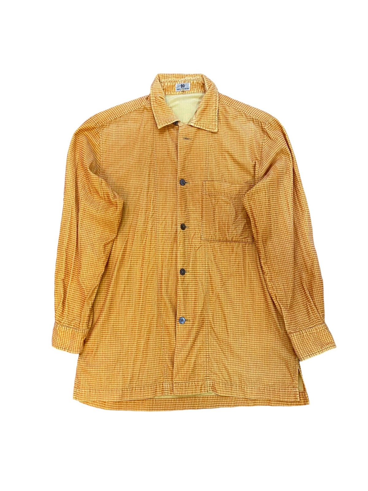 Corduroy Checker Flannel Shirt Vintage - 1