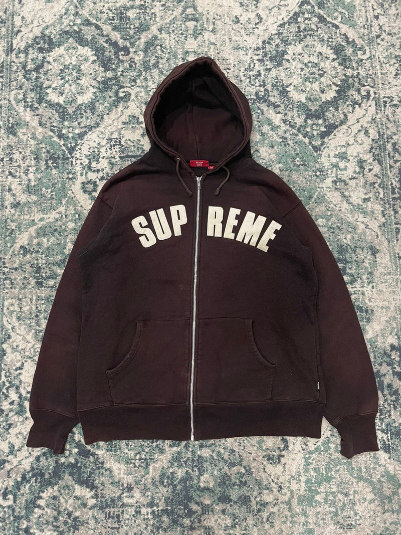 Supreme Vintage Supreme Arc Logo Zipper Baggy Hoodie | arcvssmy