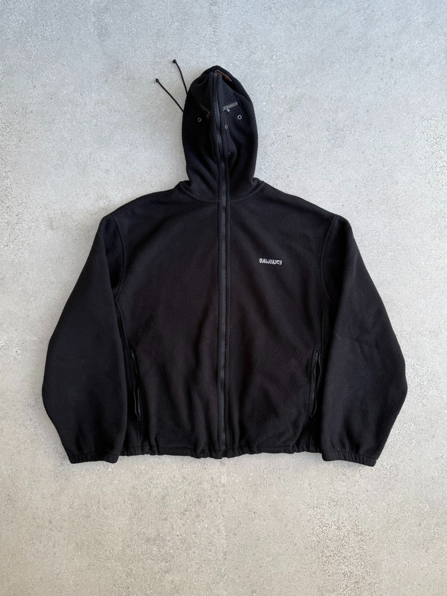 Vetements 19SS gimp mask show fleece bullet mask hoodie jacket - 3