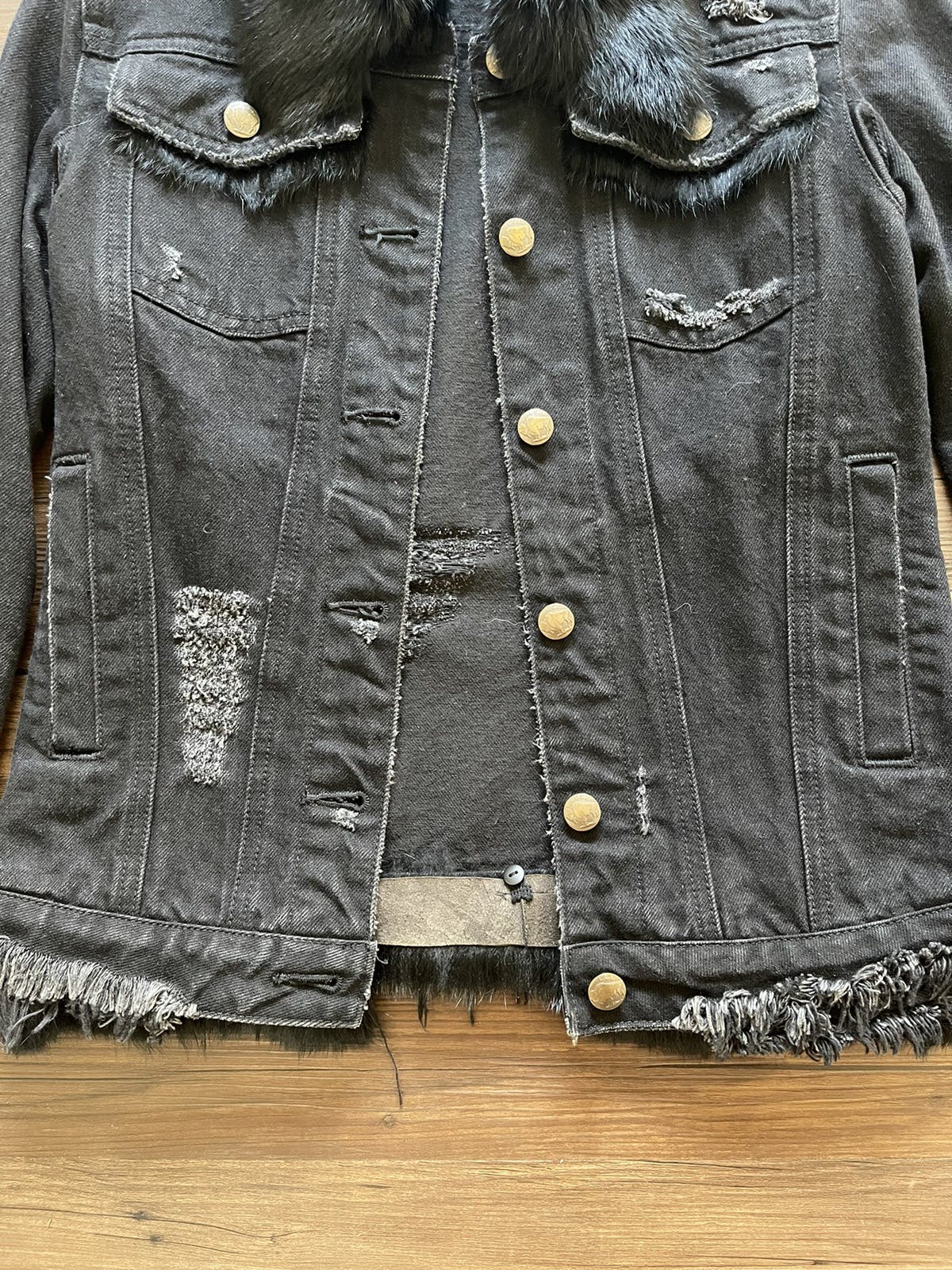 If Six Was Nine - L.G.B (Le Grand Bleu) Fur Jean Jacket