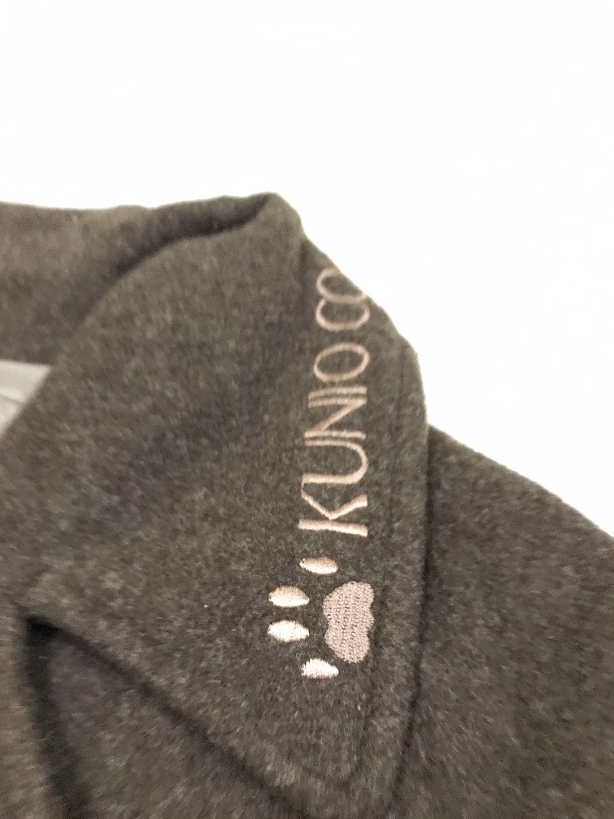 Designer - Kunio Sato Double Breast Dog Paw Embroidery Wool Coat - 10