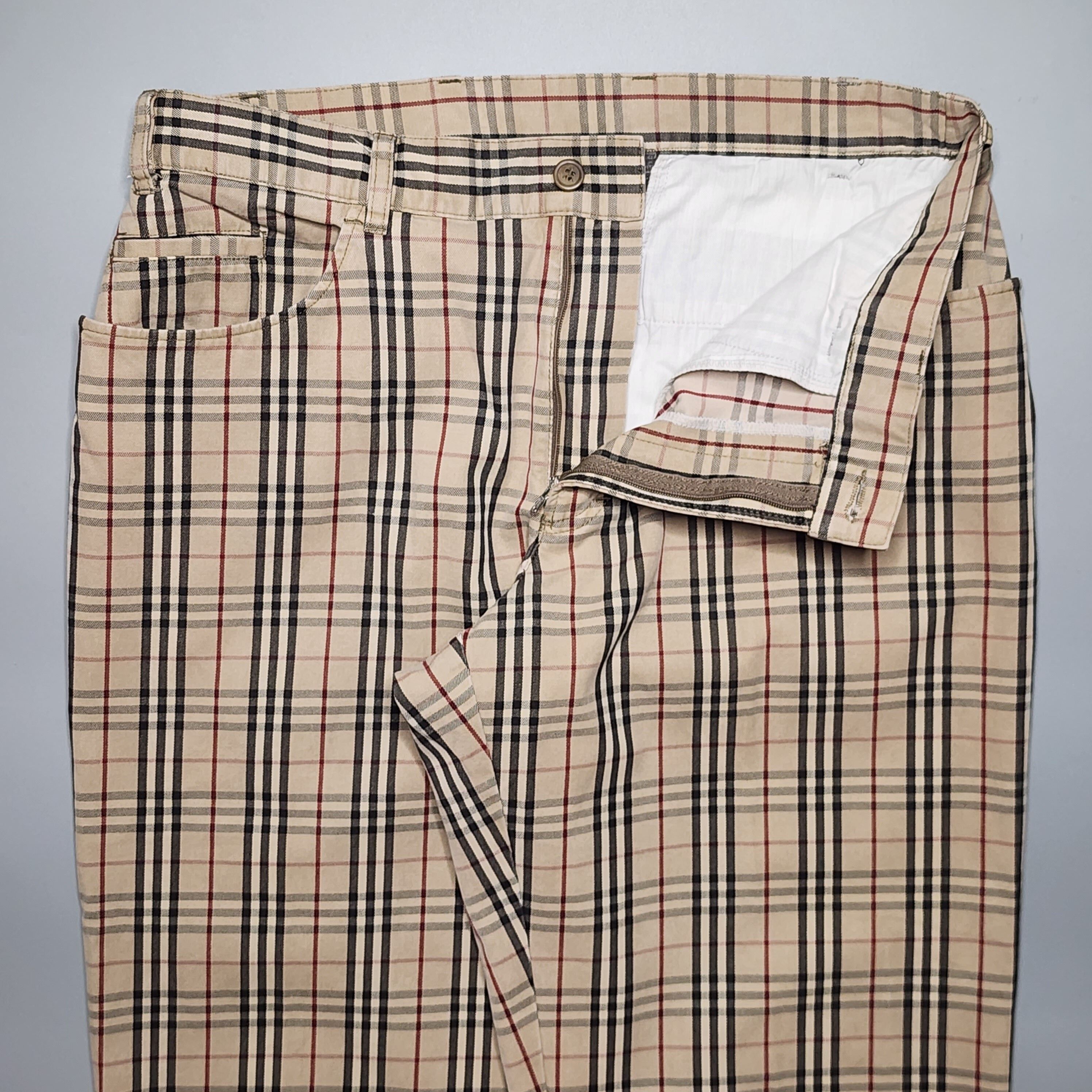 Burberry - Nova Check Cotton Twill Trousers - Vintage - 3