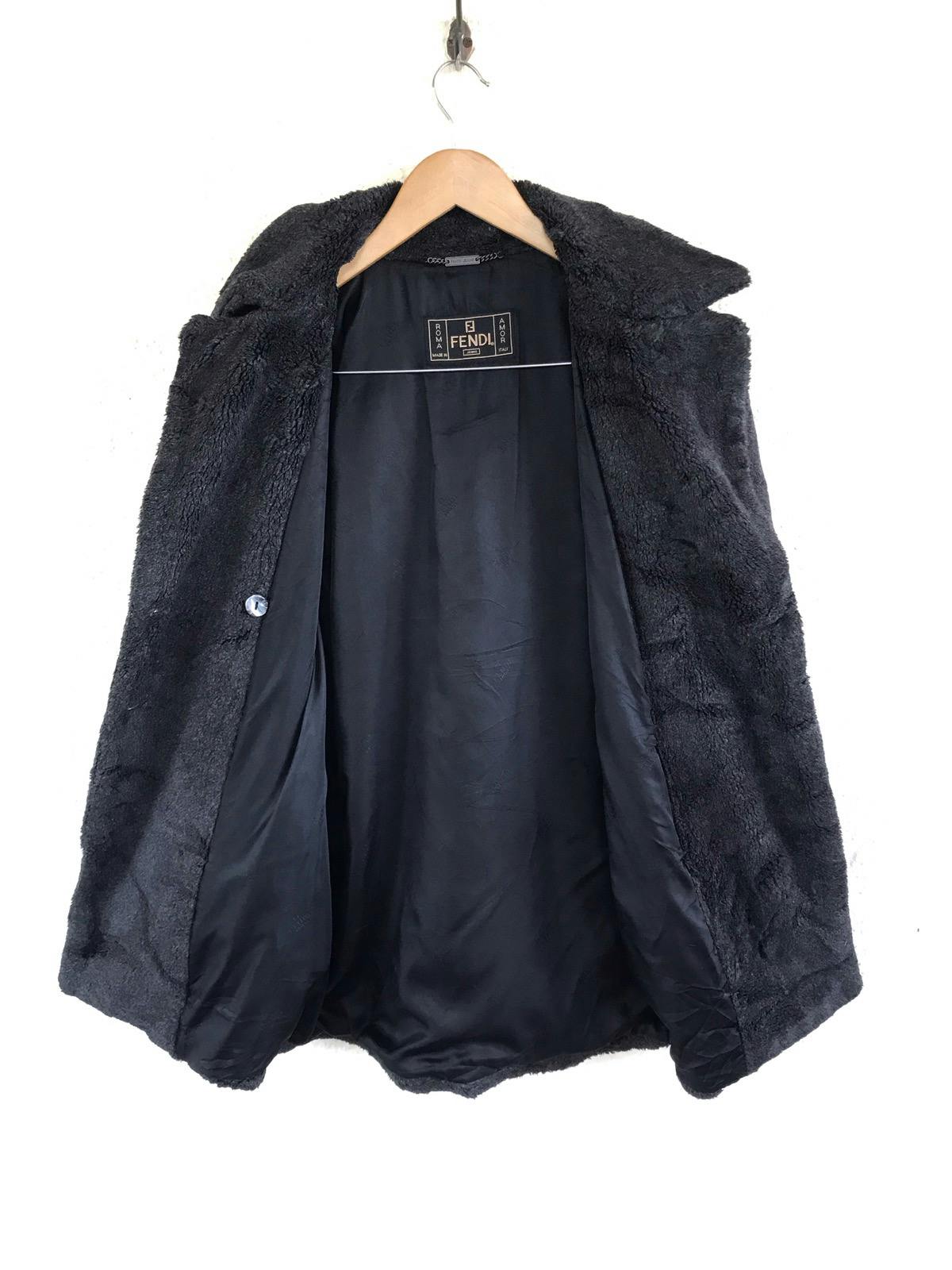 FENDI Jeans Boa Coat/ Fur Jacket Made in Italy - 11