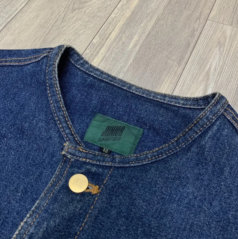 1980s Gaultier Junior (Jean Paul Gaultier) Denim Cropped Vest - 8