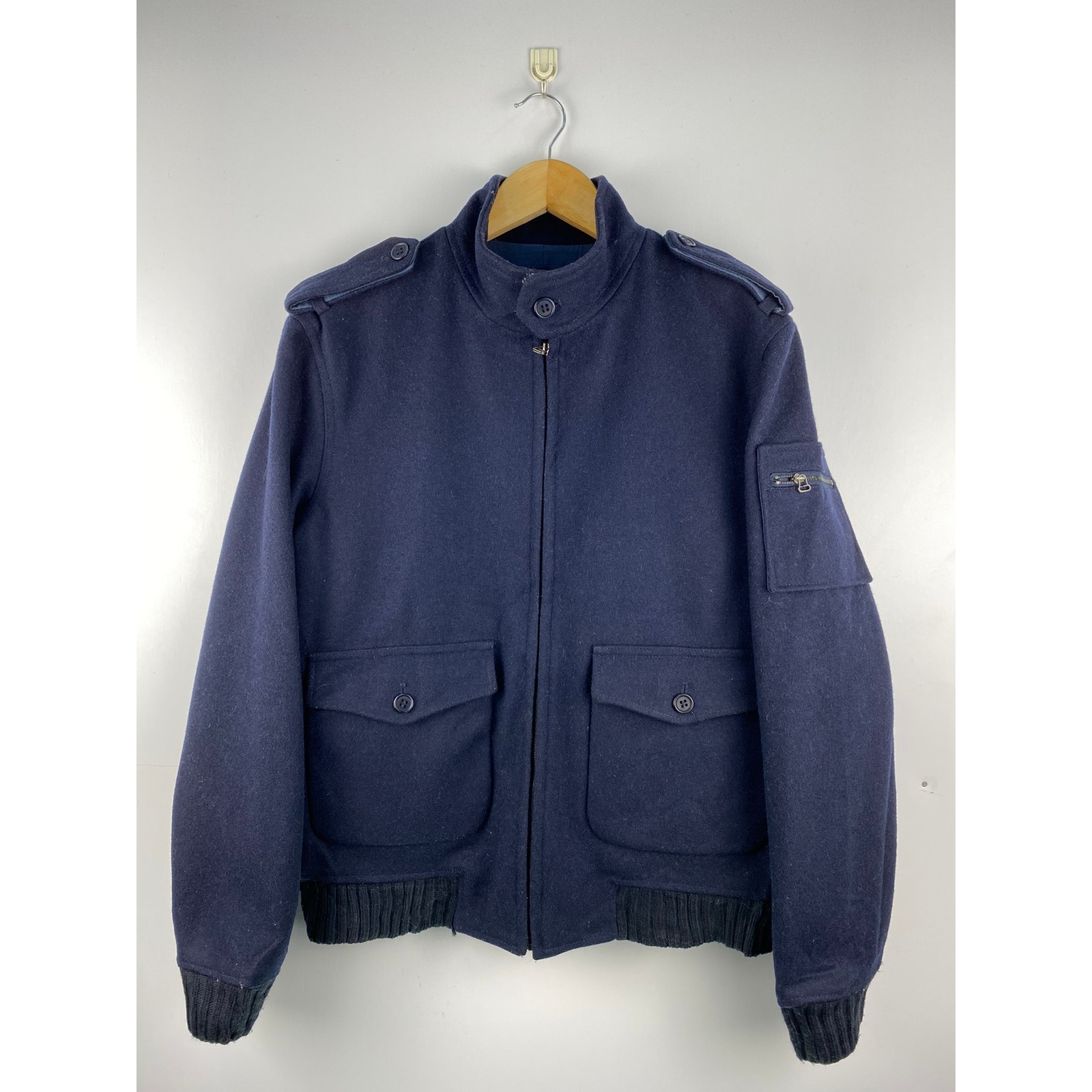 Vintage APC Wool Bomber Jacket Multipocket - 1