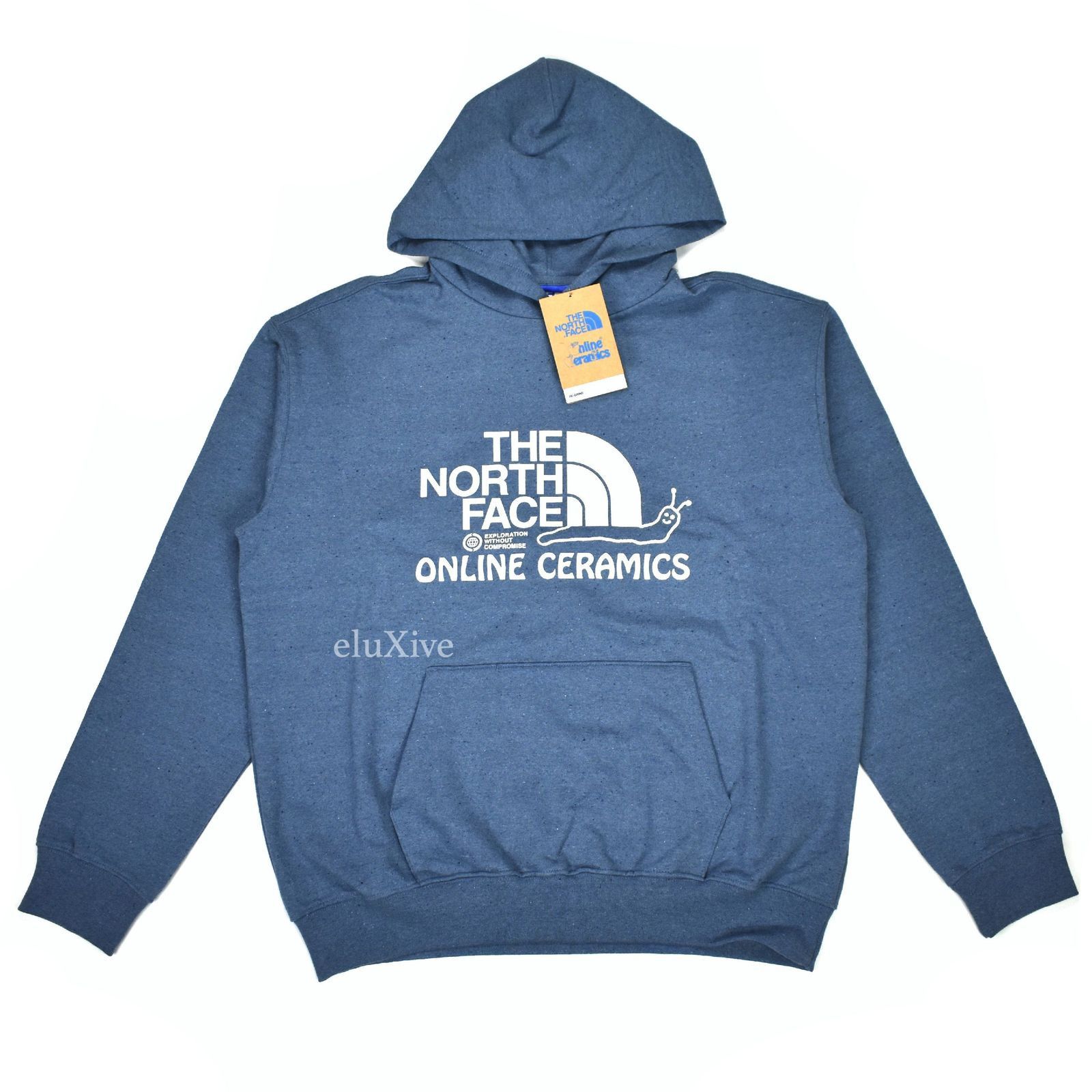 Online Ceramics The North Face Blue Snail Logo Hoodie - 1