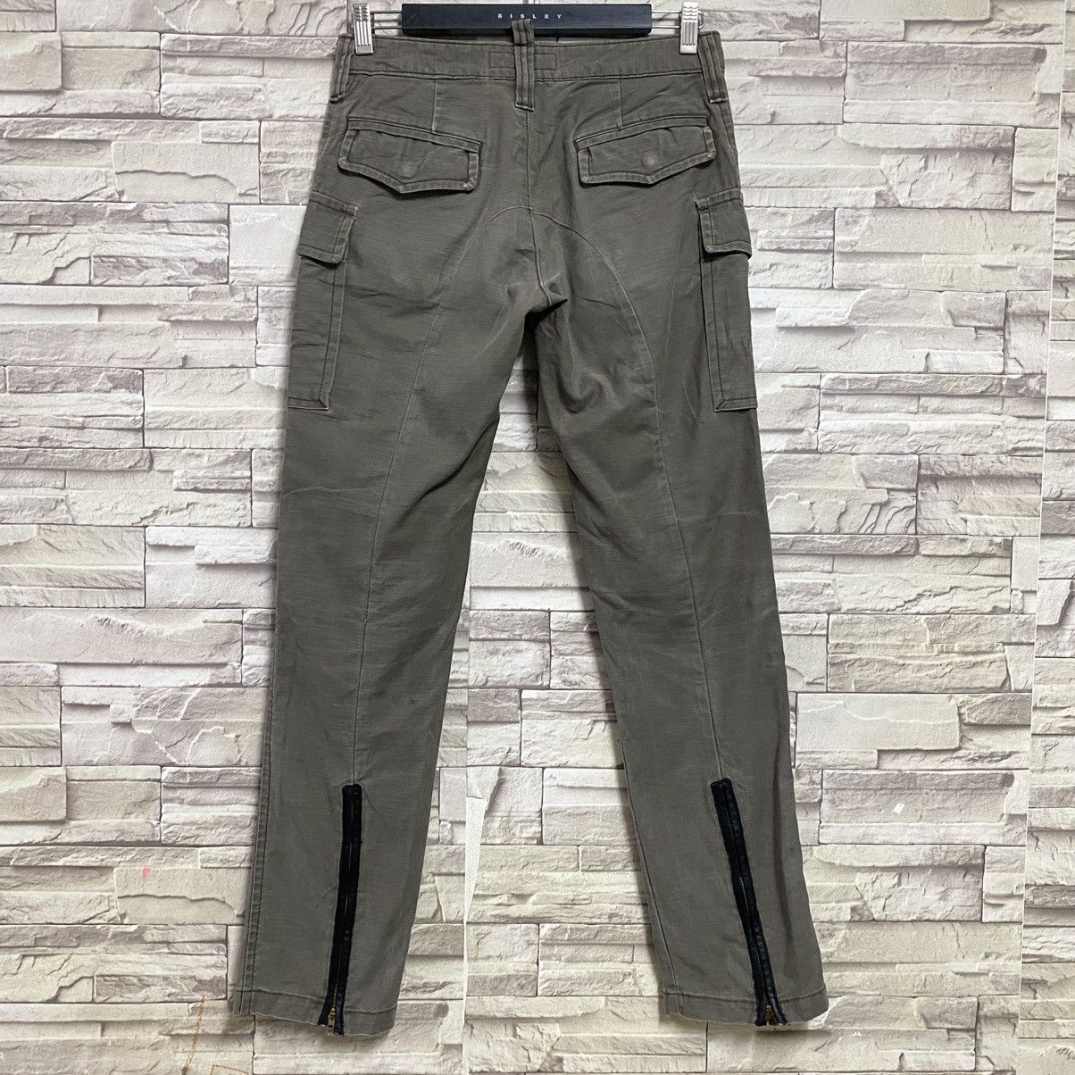 Japanese Brand ROSSO Cargo Flare Pants Zipper - 8