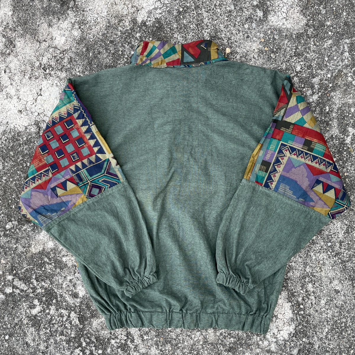 Japanese Brand - Vintage Unbranded Half Button Art Sweatshirts - 6