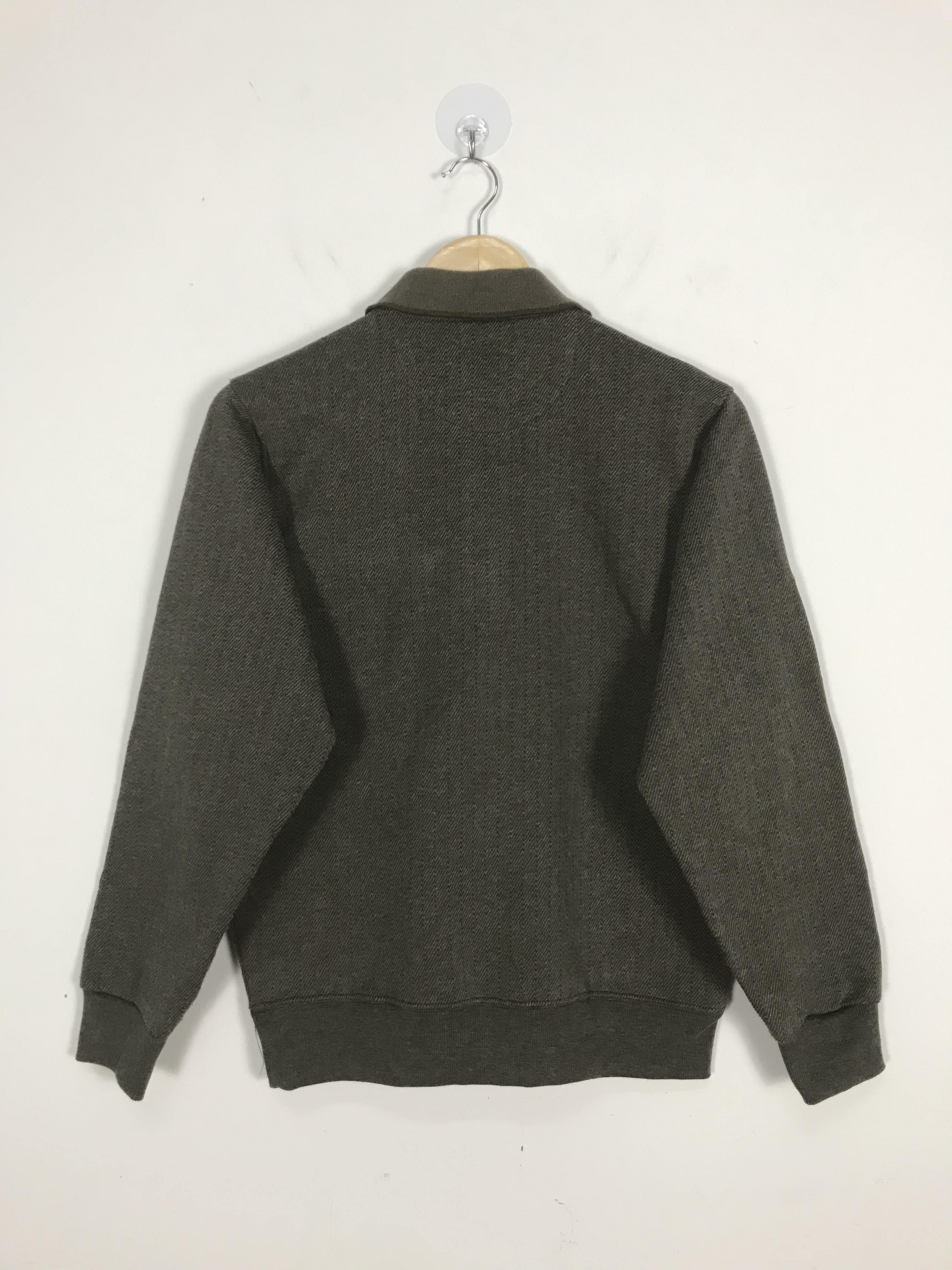 Vintage - Vintage Hearingbone Tweed Collar Sweatshirt #2202 - 4