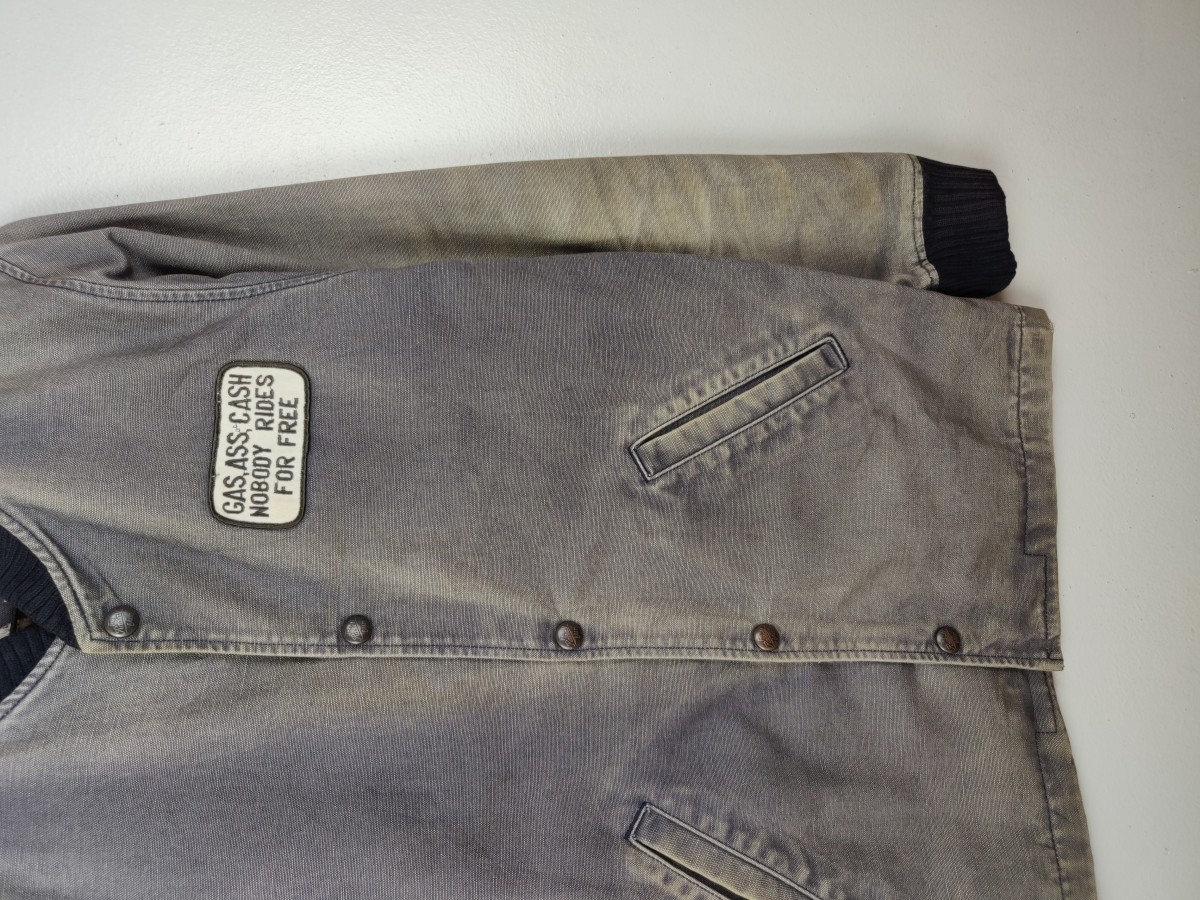 Bomber Jacket - El Radiall Japan Dirty Gents Denim - 7