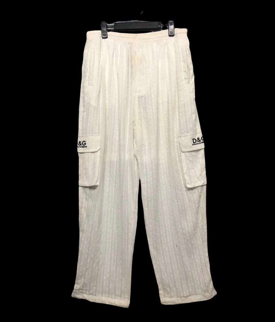 Vtg🔥D&G Cotton Linen Drawstring Hbt Style Cargo Pants - 1