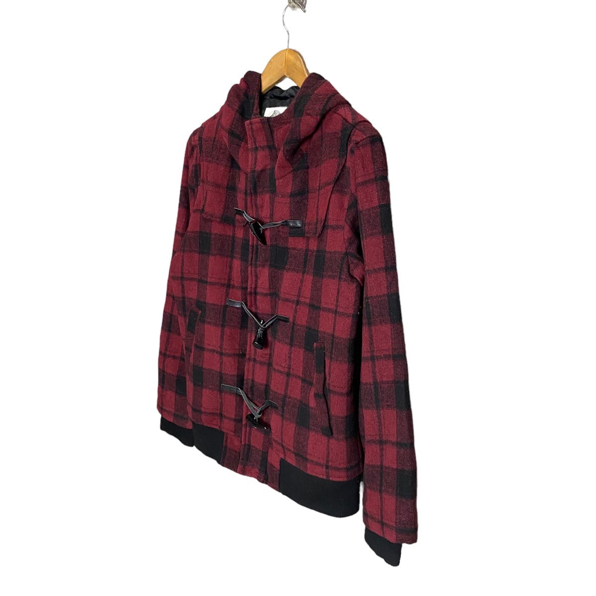 Japanese Brand - Made in Heaven tartan duffle hoodie jacket - 3