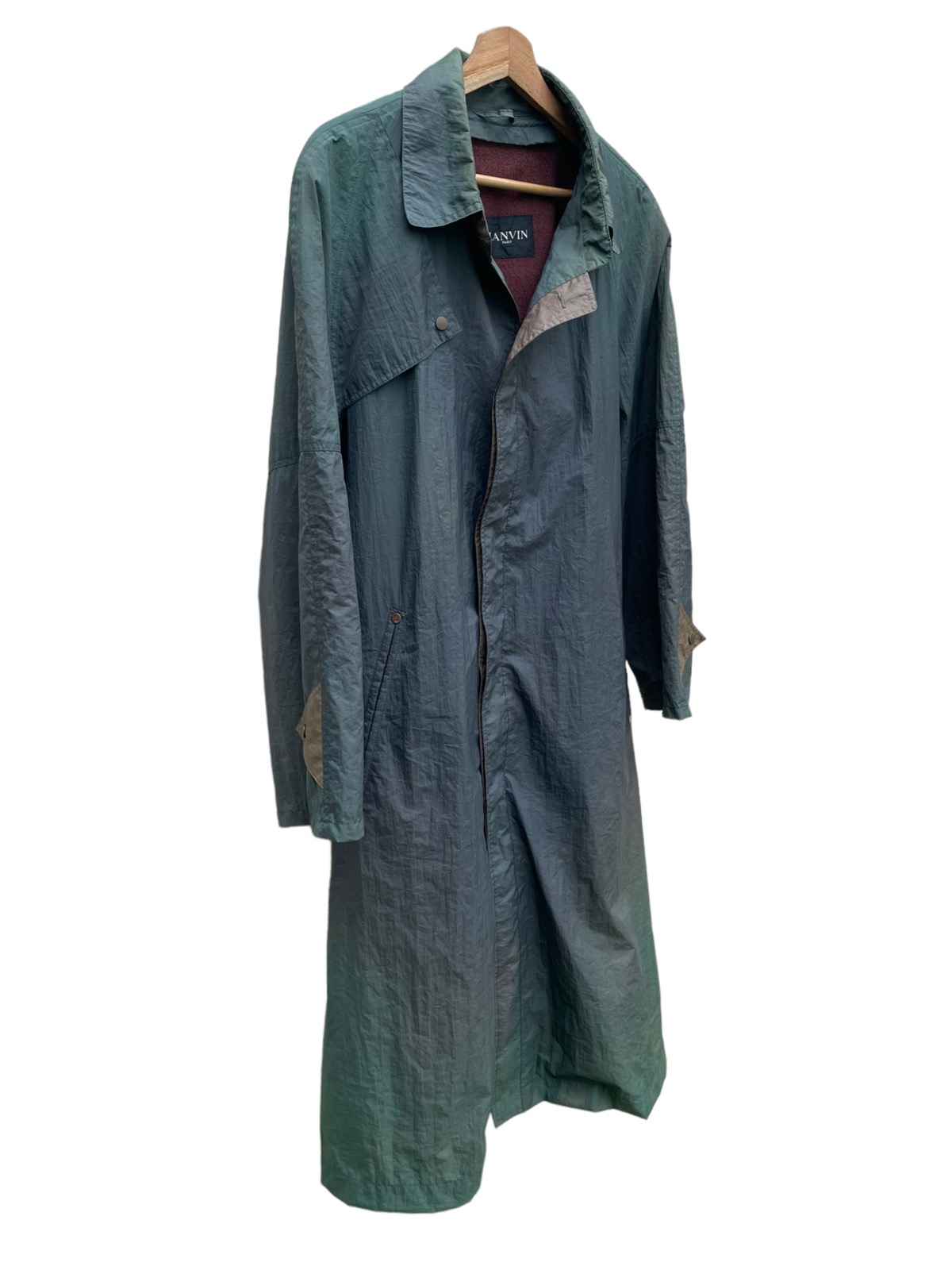 💥 LANVIN PARIS Trench Coat Long Coat Jacket - 5