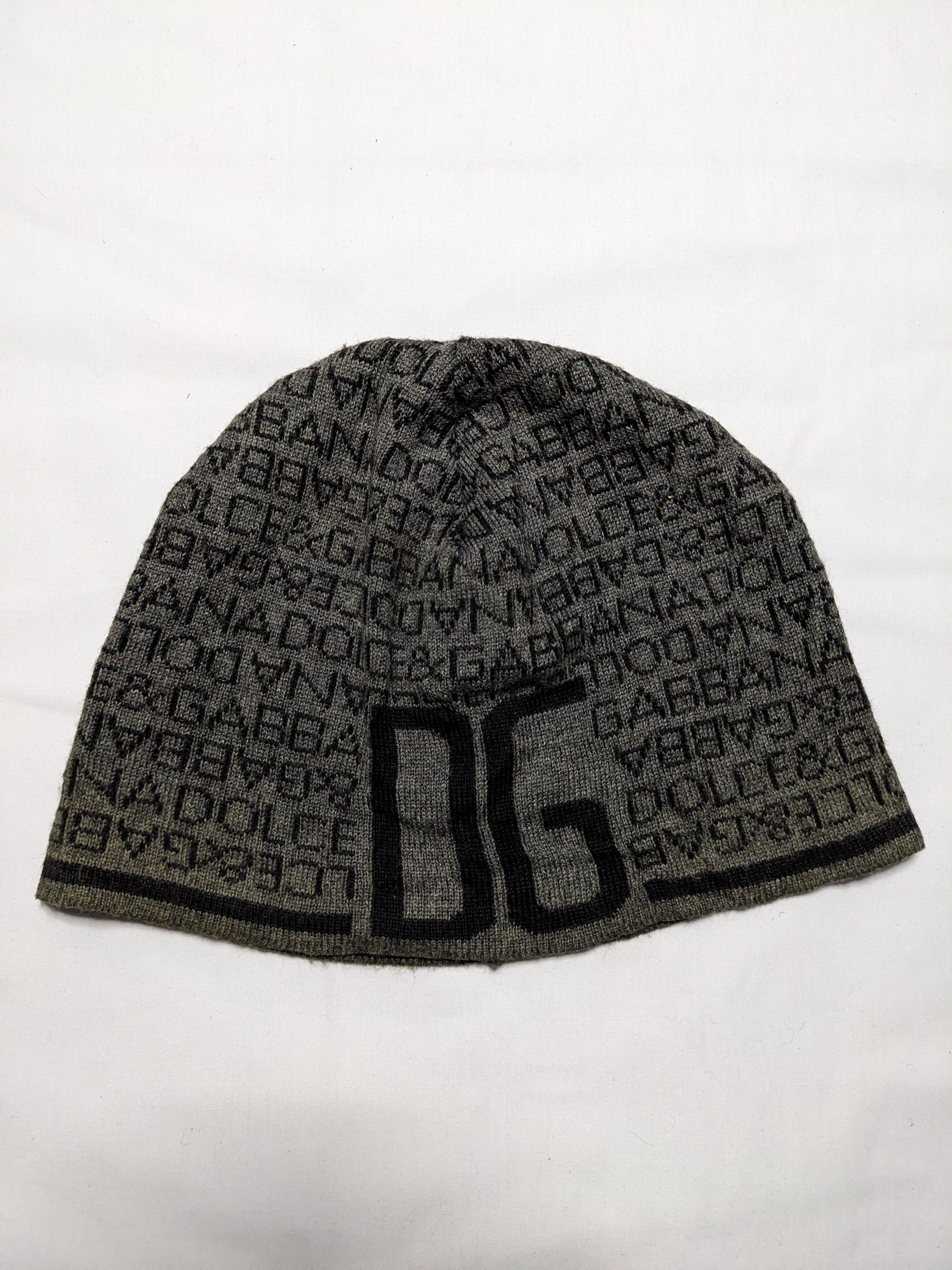 Dolce & Gabbana Monogram Logo Gray Wool Beanie Hat Unisex - 1