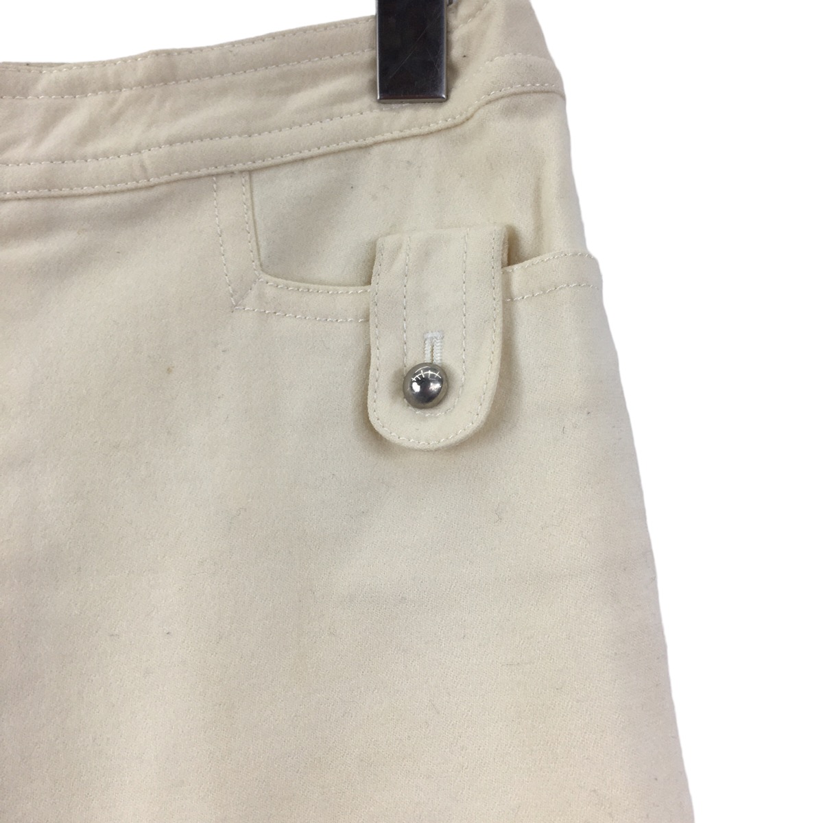 Vtg 90’ COURREGES PARIS Minimalist White Pant Trouser Slack - 3