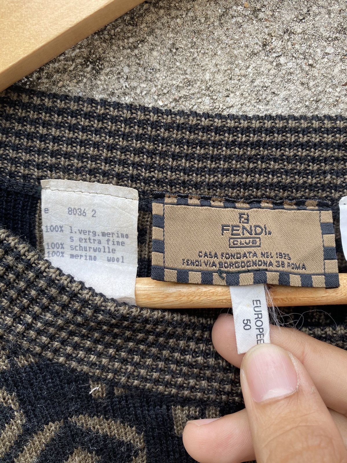 🔥 Archive Fendi Monogram Knitwear Made Italy - 11