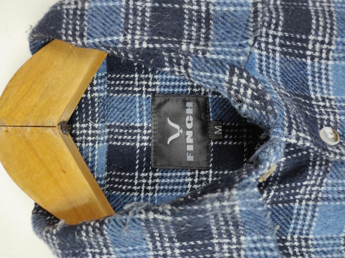 Flannel - Finch Japan Blue Check Button Up Shirt Oxford - 6