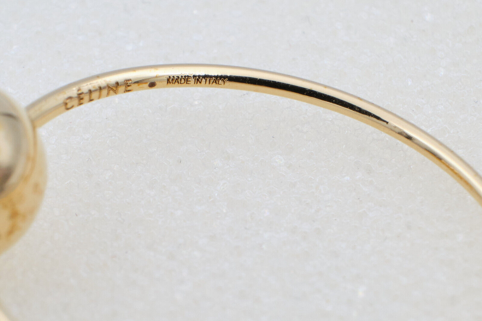 Brand New With Tags Celine By Phoebe Philo Small Hoops in Brass with Gold finish - 5