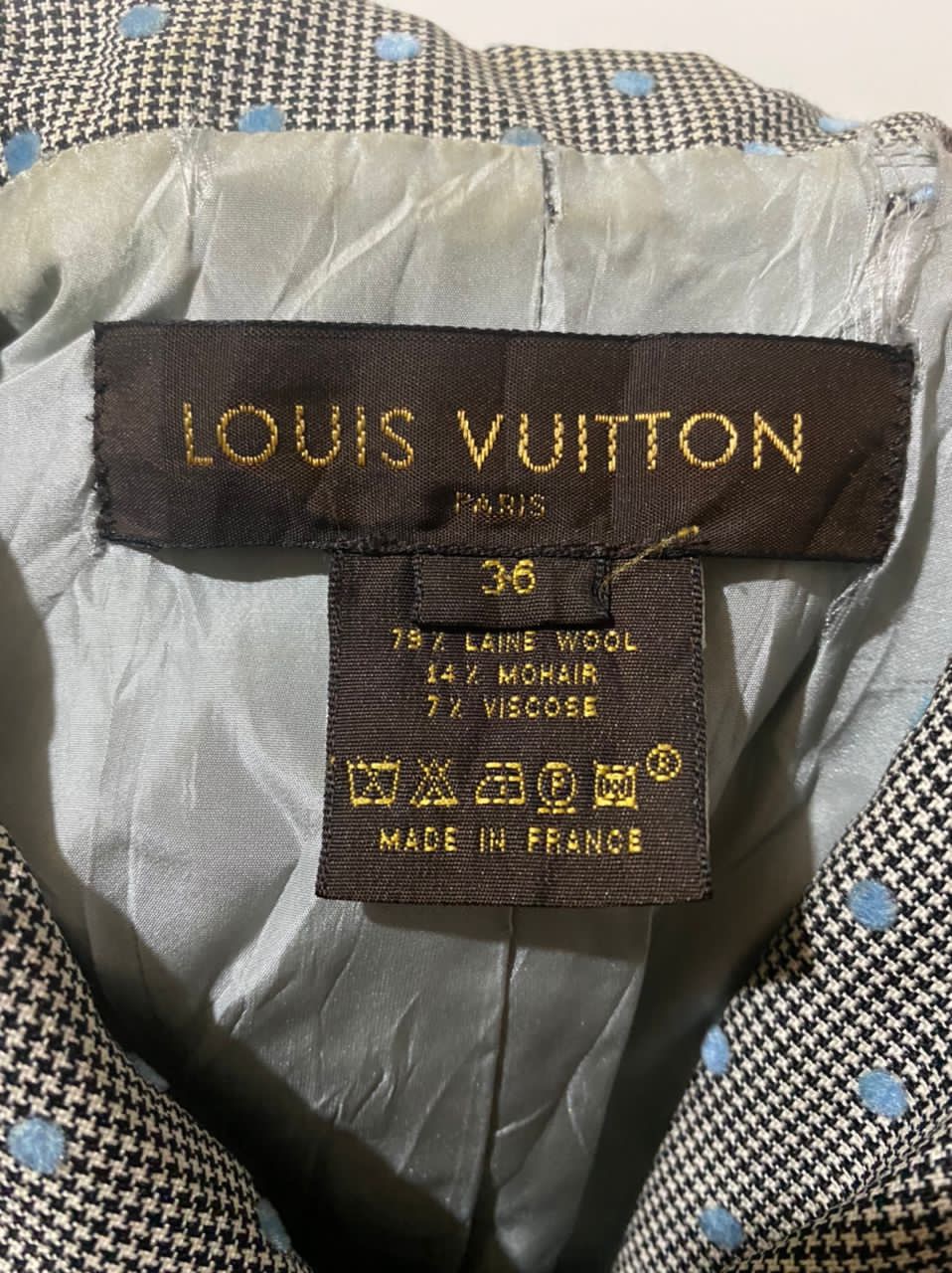 Louis Vuitton Silk Damier Salt Button Up Shirt