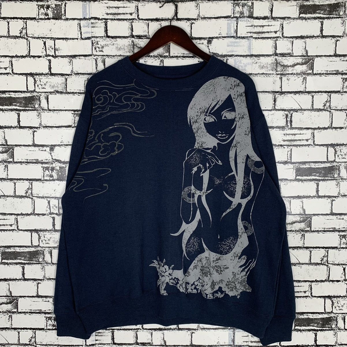 Vintage - Heaven Strange Over Print Sweatshirt Crewneck - 1