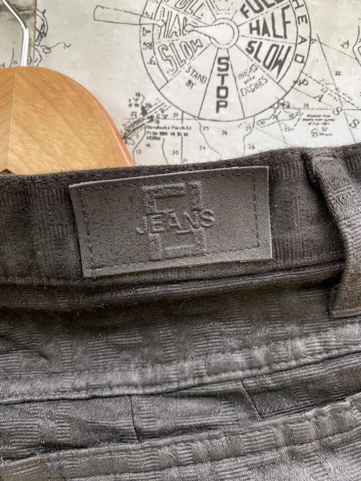 Monogram Fendi Jeans Black Pant - 8