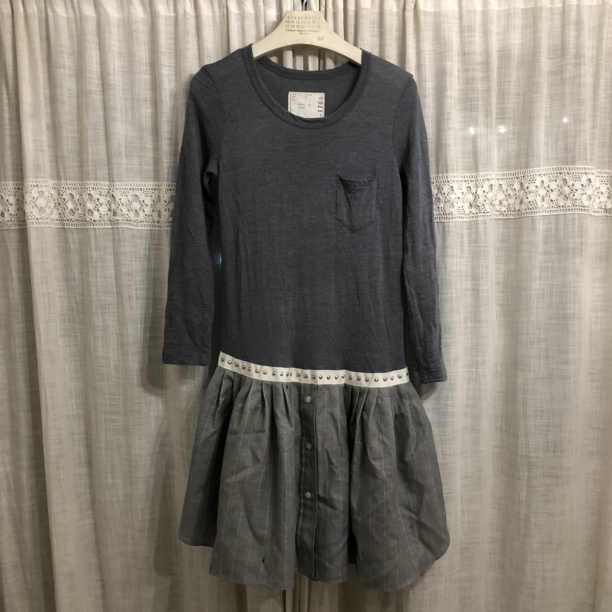 Sacai wool switching dress - 2