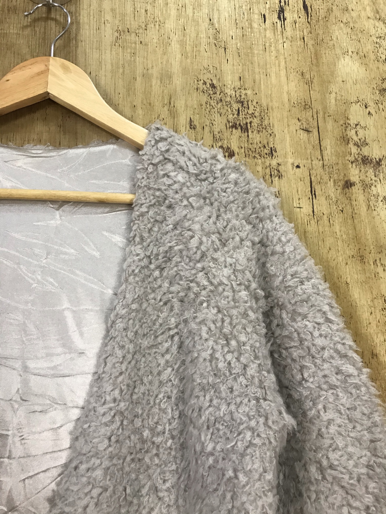 Japanese Brand - Unbrand Mohair Cozy Soft Fur Shaggy Open Knit Cardigan - 5