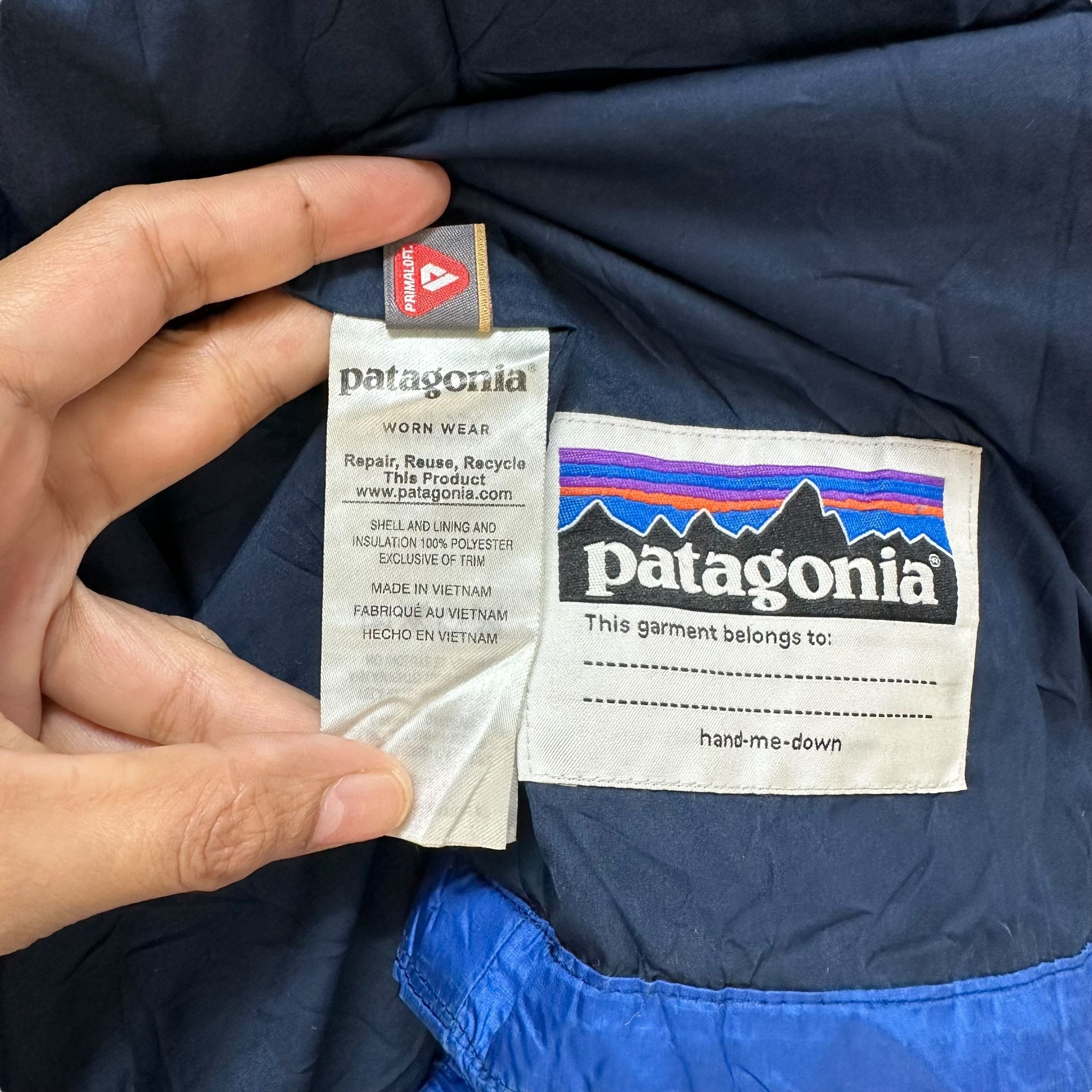 PATAGONIA LIGHT PUFFER JACKET IN BLUE FOR KIDS #9020-48 - 12