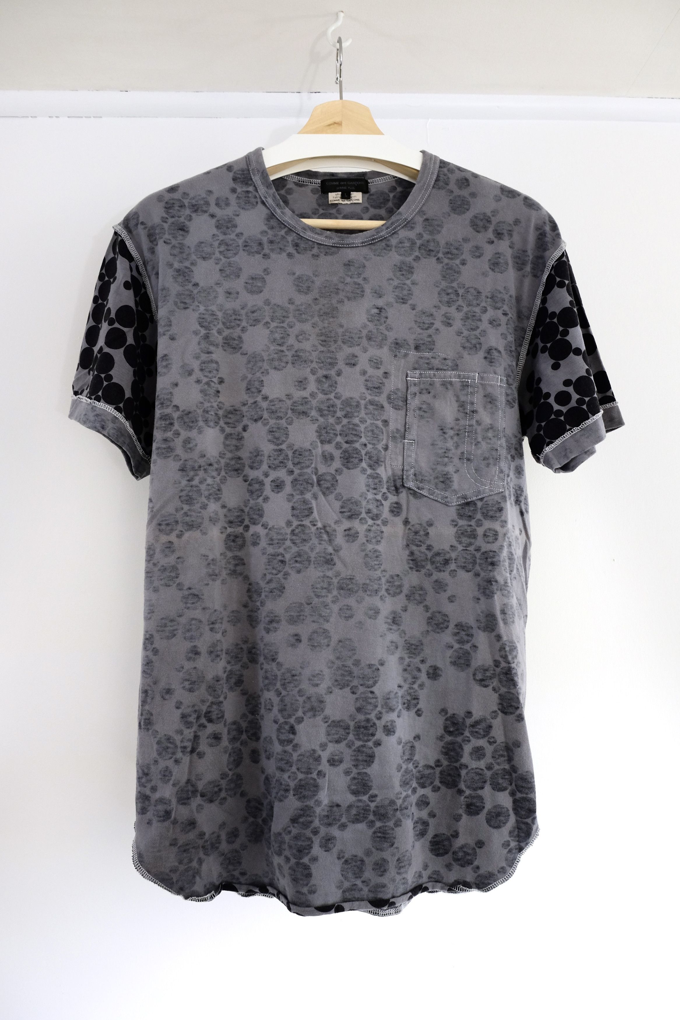 SS09-Runway Cotton Dot Print Cut & Sewn Shirt - 1