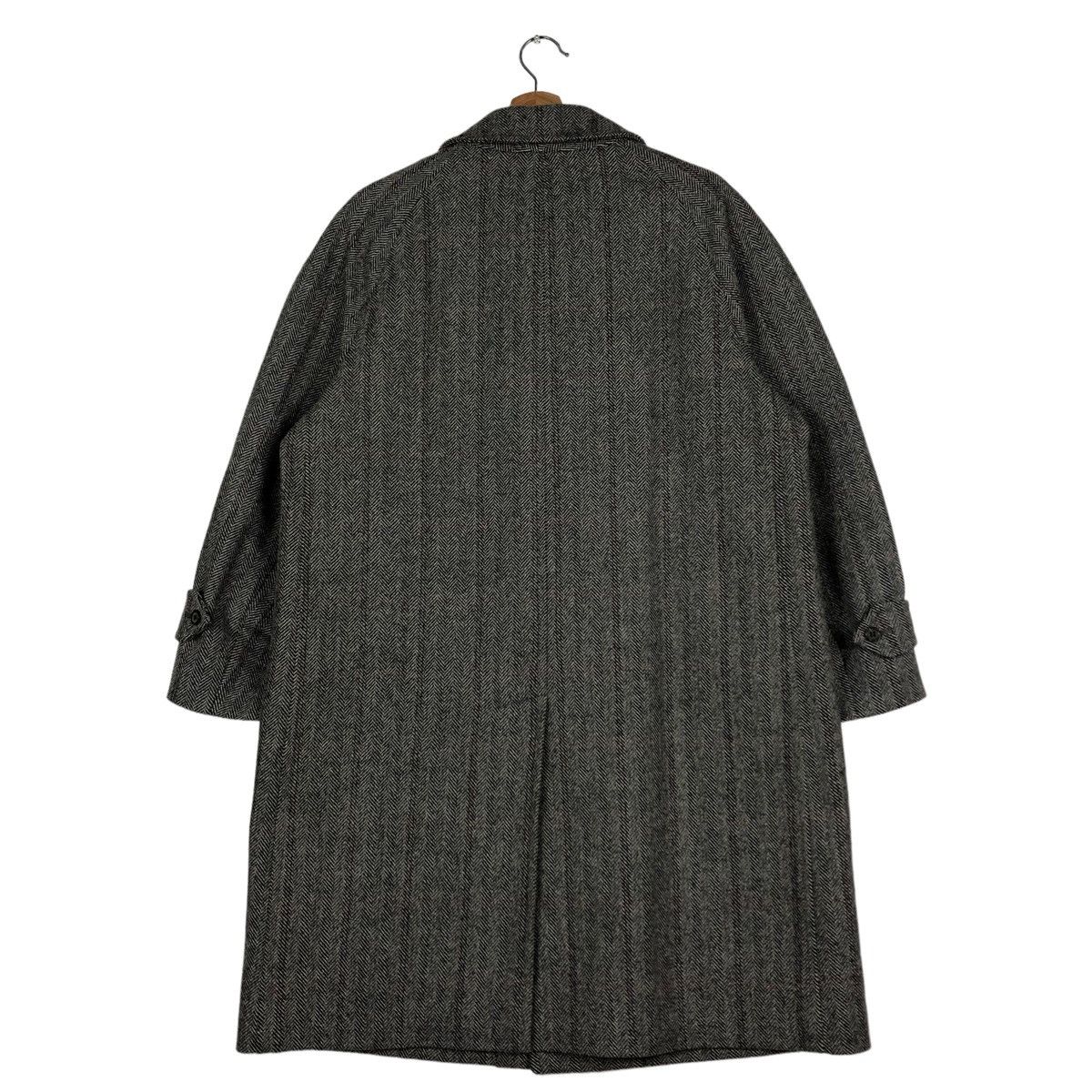 Vintage - 🔥RICH GREY - FLY WOOL LONG JACKET COATS HERRINGBONE - 9