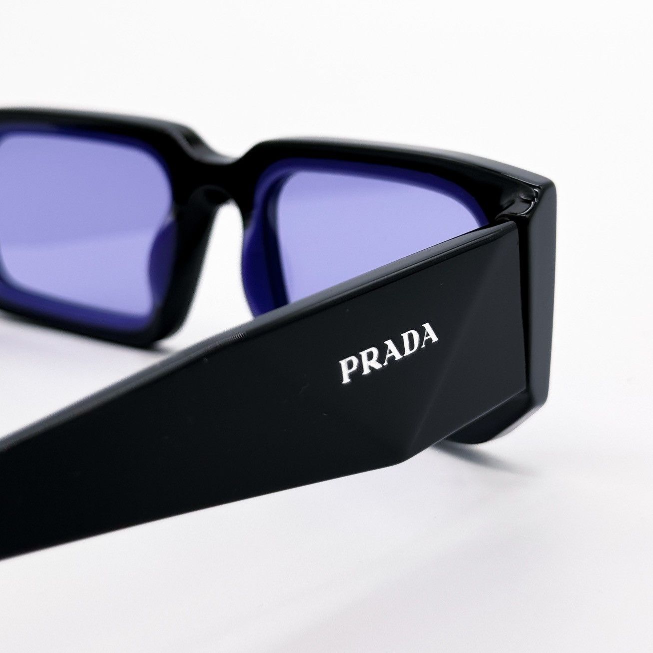 NEW PRADA SPR 06Y 02Z01O SQUARE BLACK PR 06YZ SUNGLASSES - 8