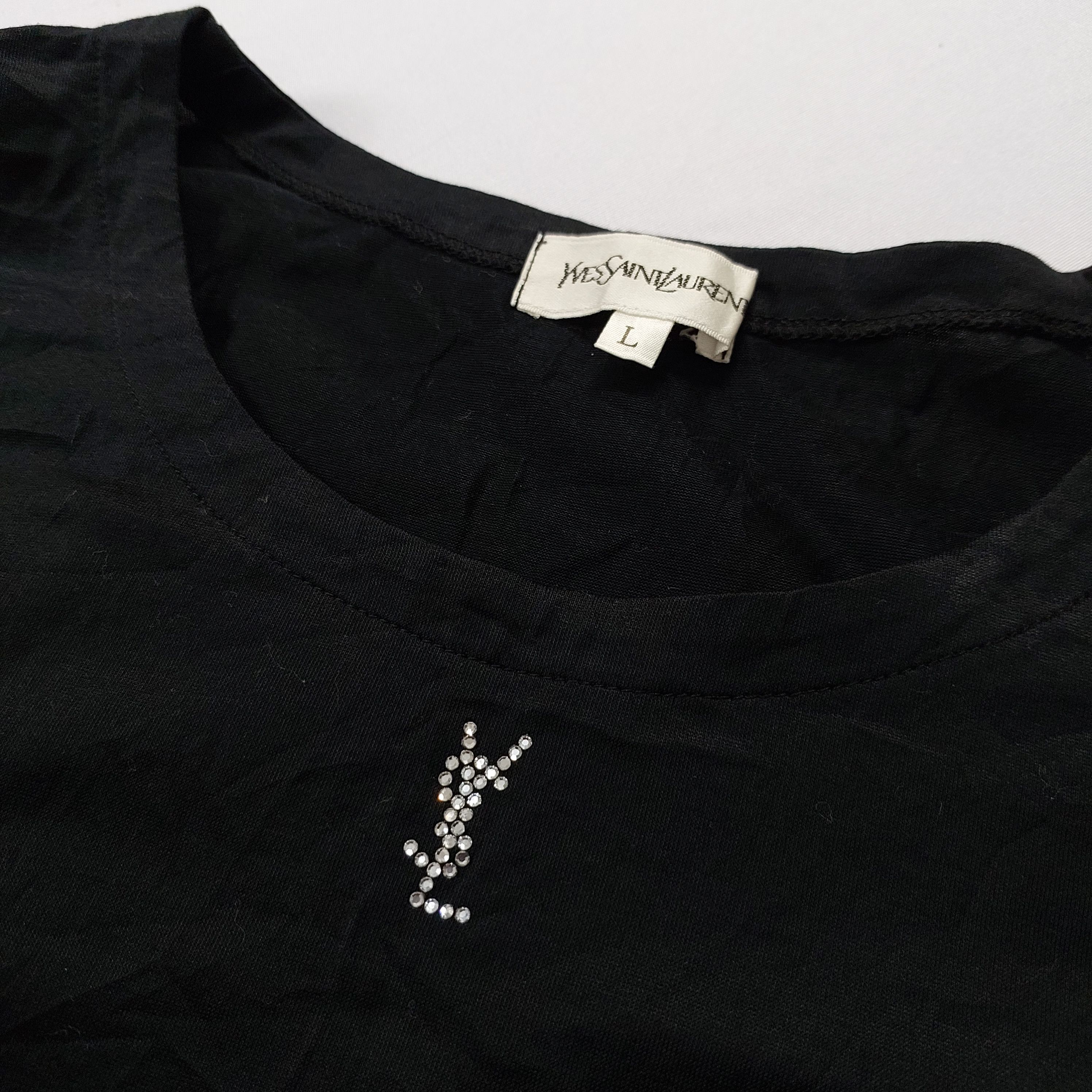 Yves Saint Laurent - Rhinestones Logo - Shirt - 3