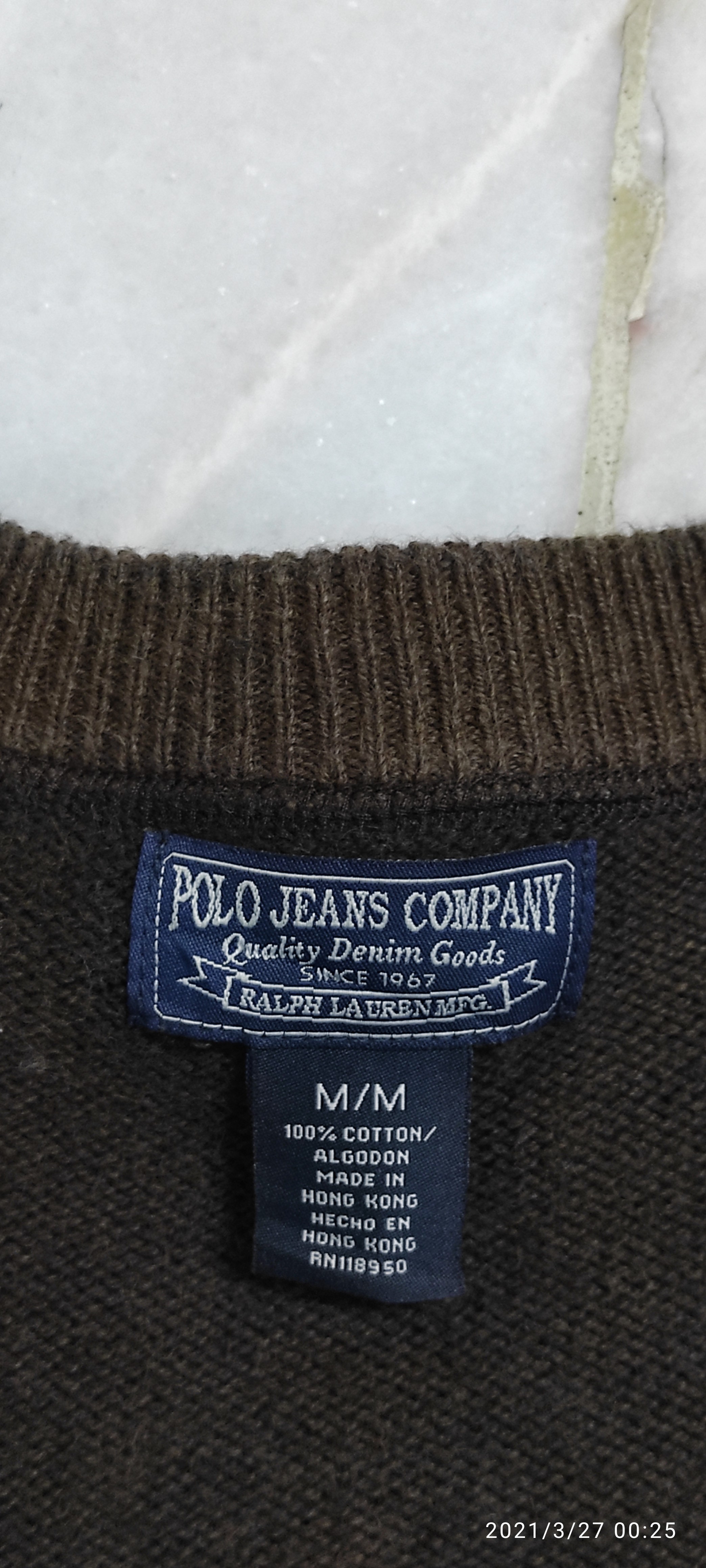 Polo Ralph Lauren - Archice 1990's POLO JEANS STANDARD ISSUE MILITARY RAGLAN sweater - 3
