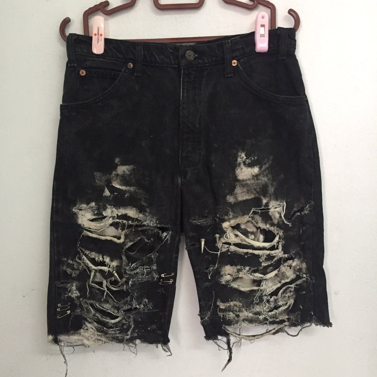 Punk Painted Style Levi’s Short Bottom Pant - 1