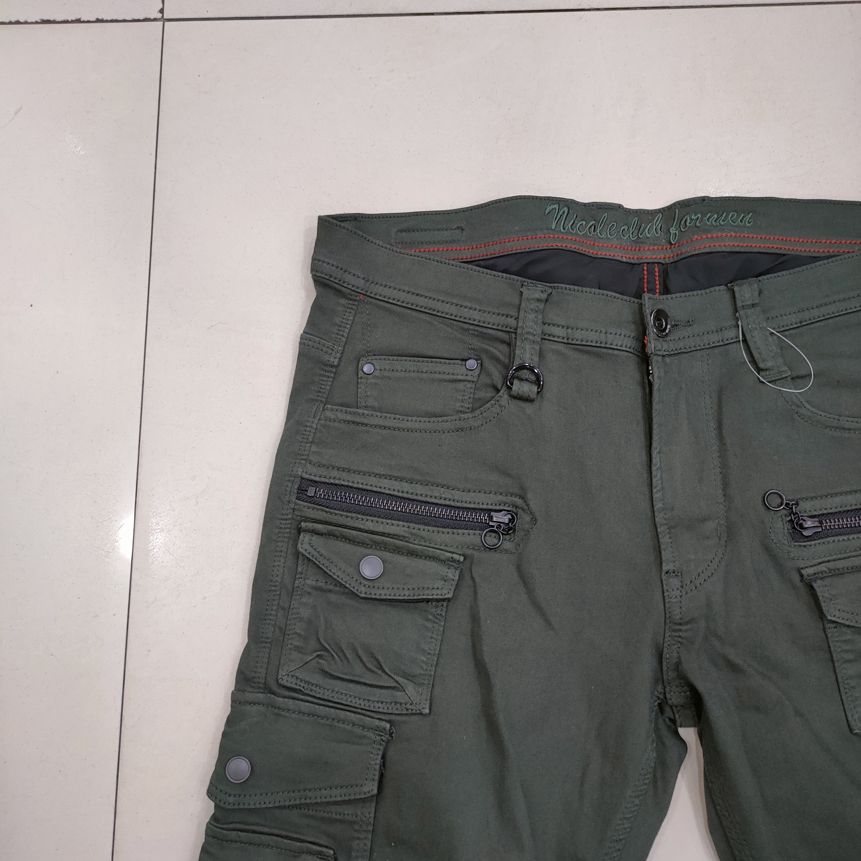 Japanese Brand - NICOLE LOWRISE MULTIPOCKET GREEN CARGO PANTS - 5