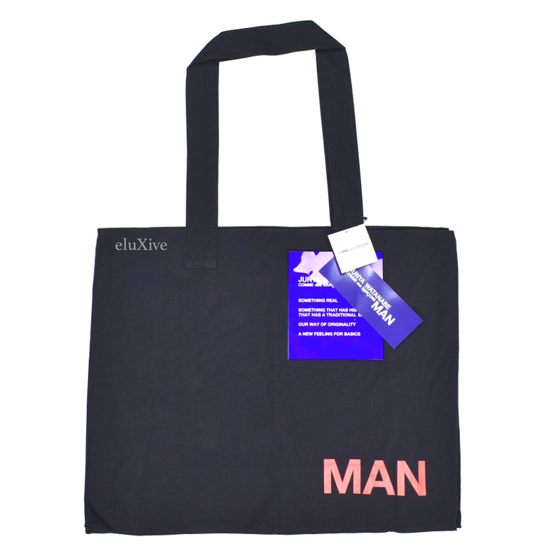 CDG MAN Print Large Canvas Tote Bag NWT - 1