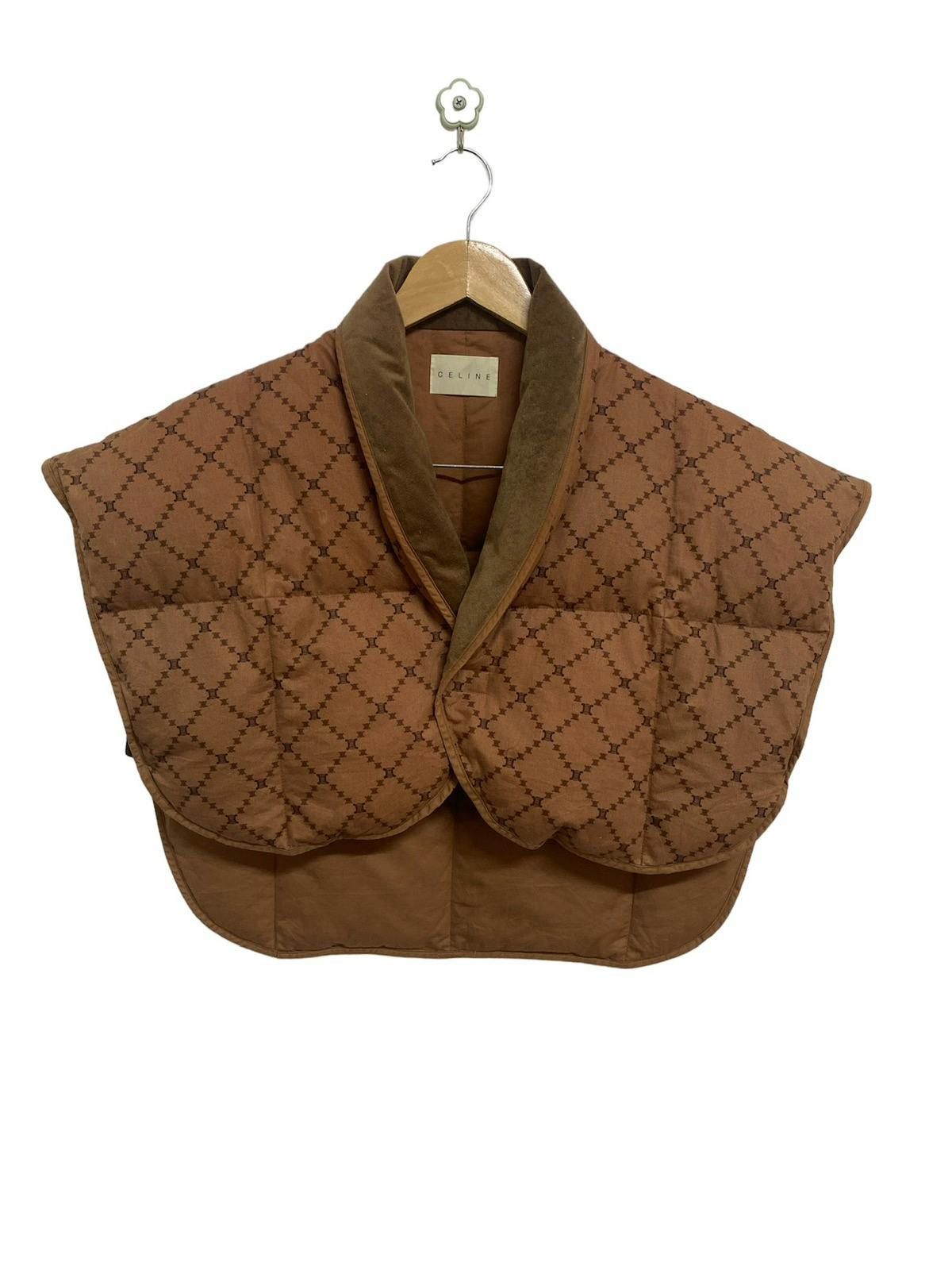 Vintage Celine Monogram Cropped Puffer Vest Jacket - 2