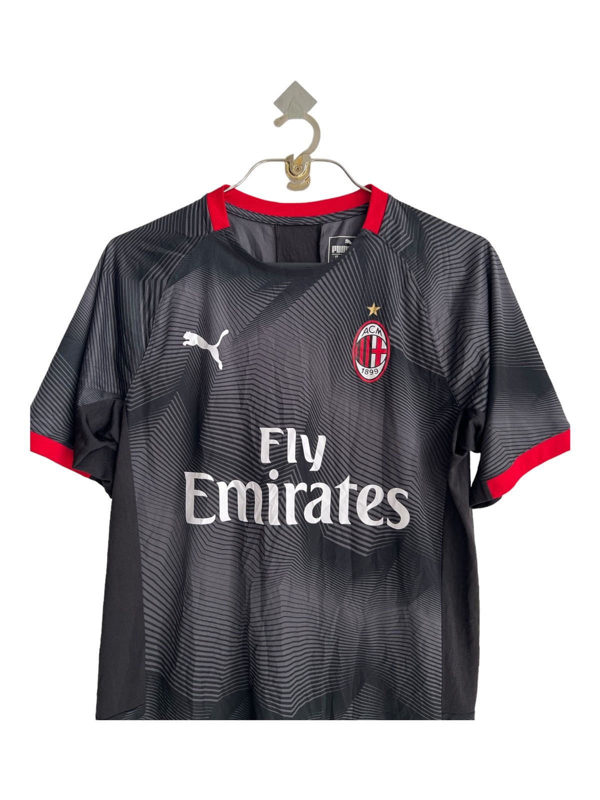 RARE 2018-19 AC Milan Puma Fly Emirates Pre-Match Jersey - 3