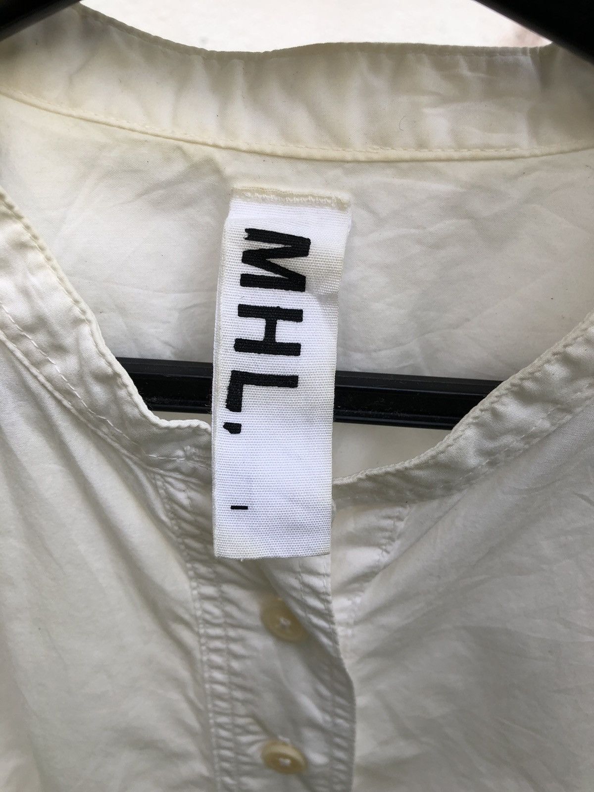 MHL. CROPPED HALF BUTTON SHIRT - 6