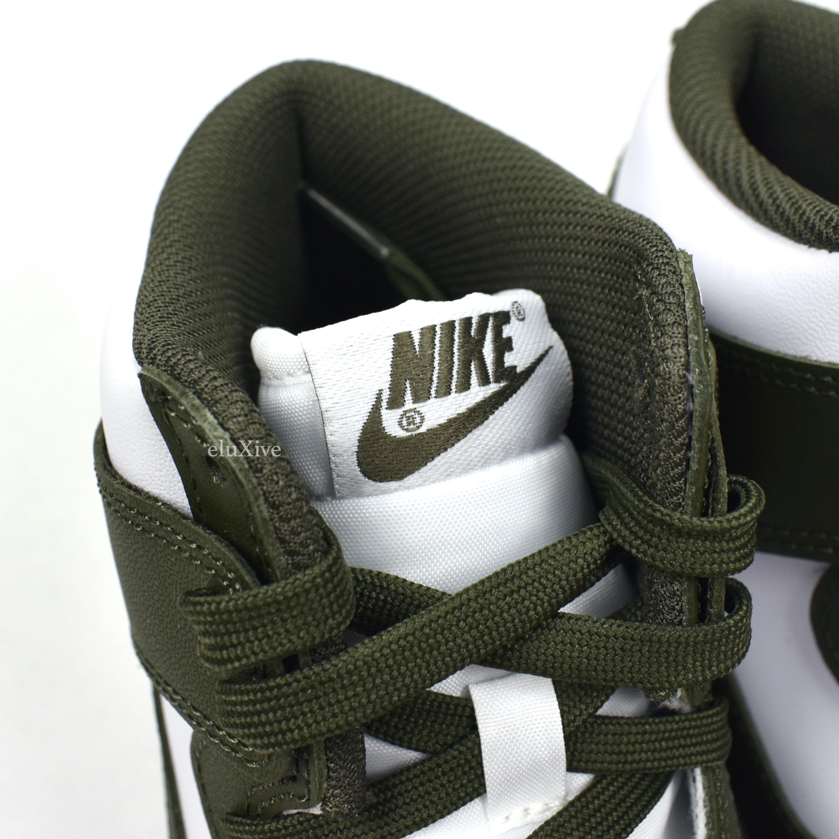 Nike Dunk Hi Retro White Olive Cargo Khaki DS - 7