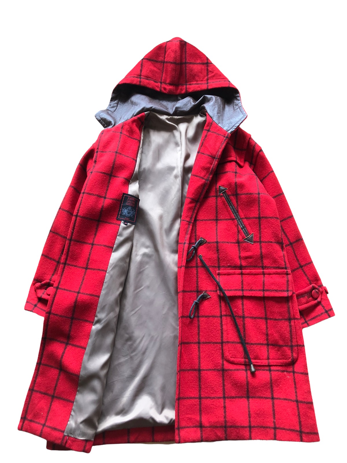 AW1997 Jean Paul Gaultier Red Tartan Wool Duffle Coat - 8