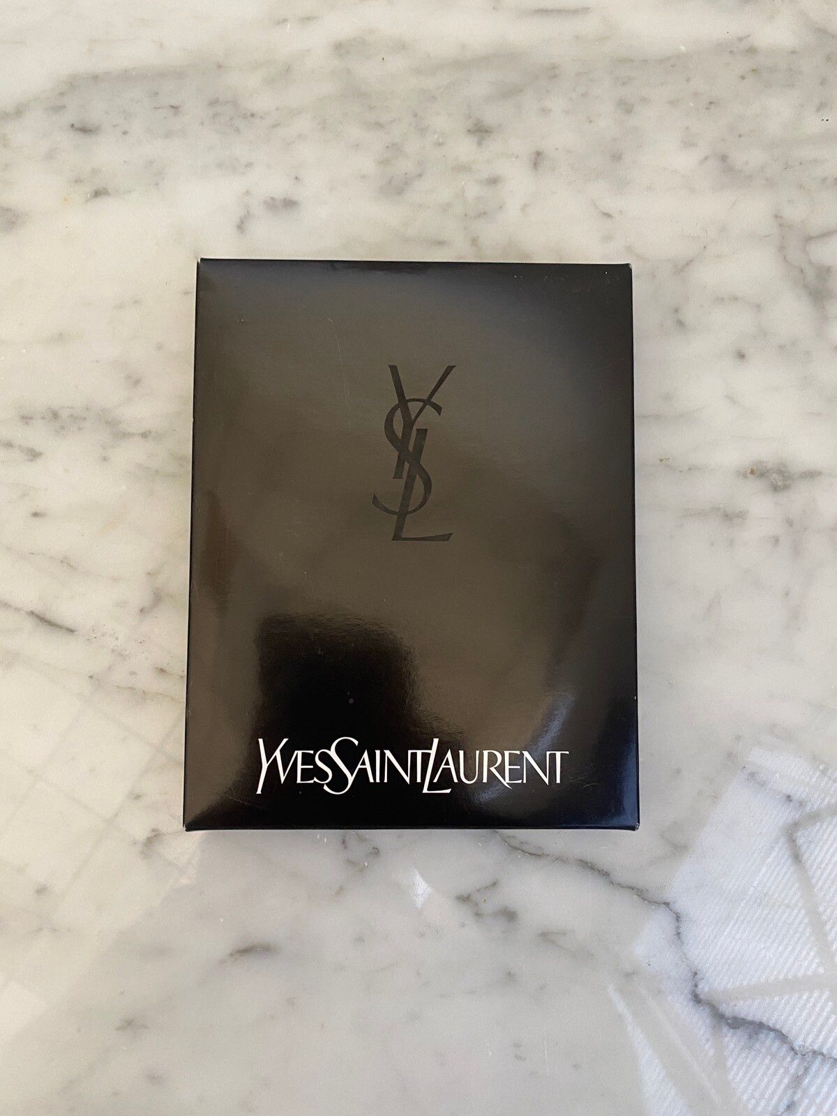 YSL Logo Square Pattern Hand Towel DS - 4