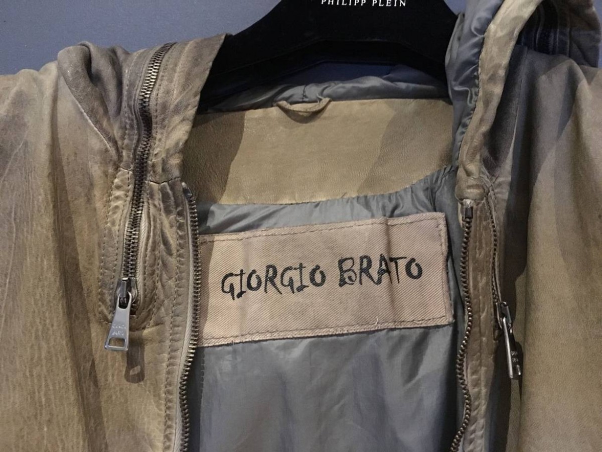 Giorgio Brato - Hooded leather jacket Size 50 - 4