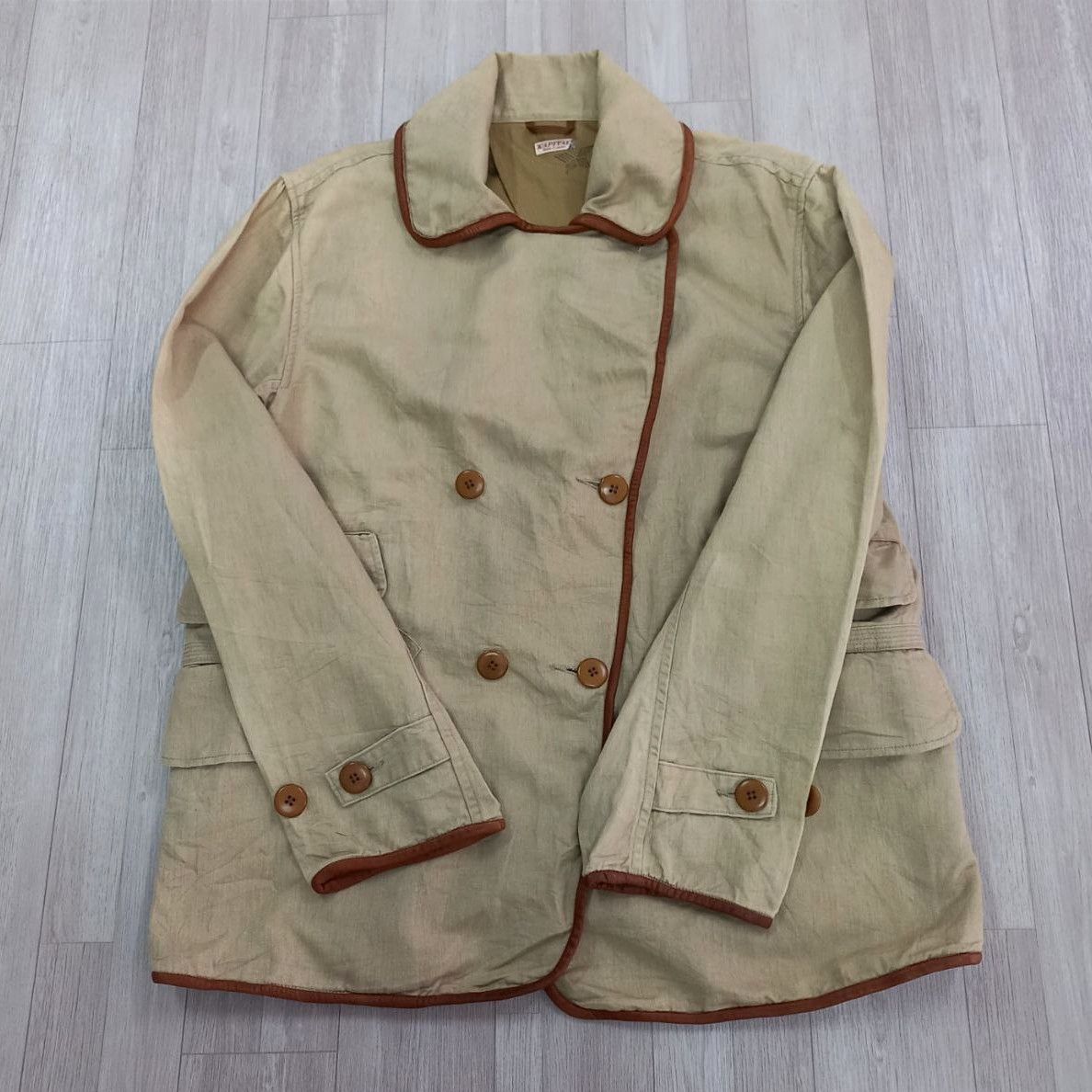 Vintage KAPITAL Hemp Chino Cross P-Coat Jacket - 8