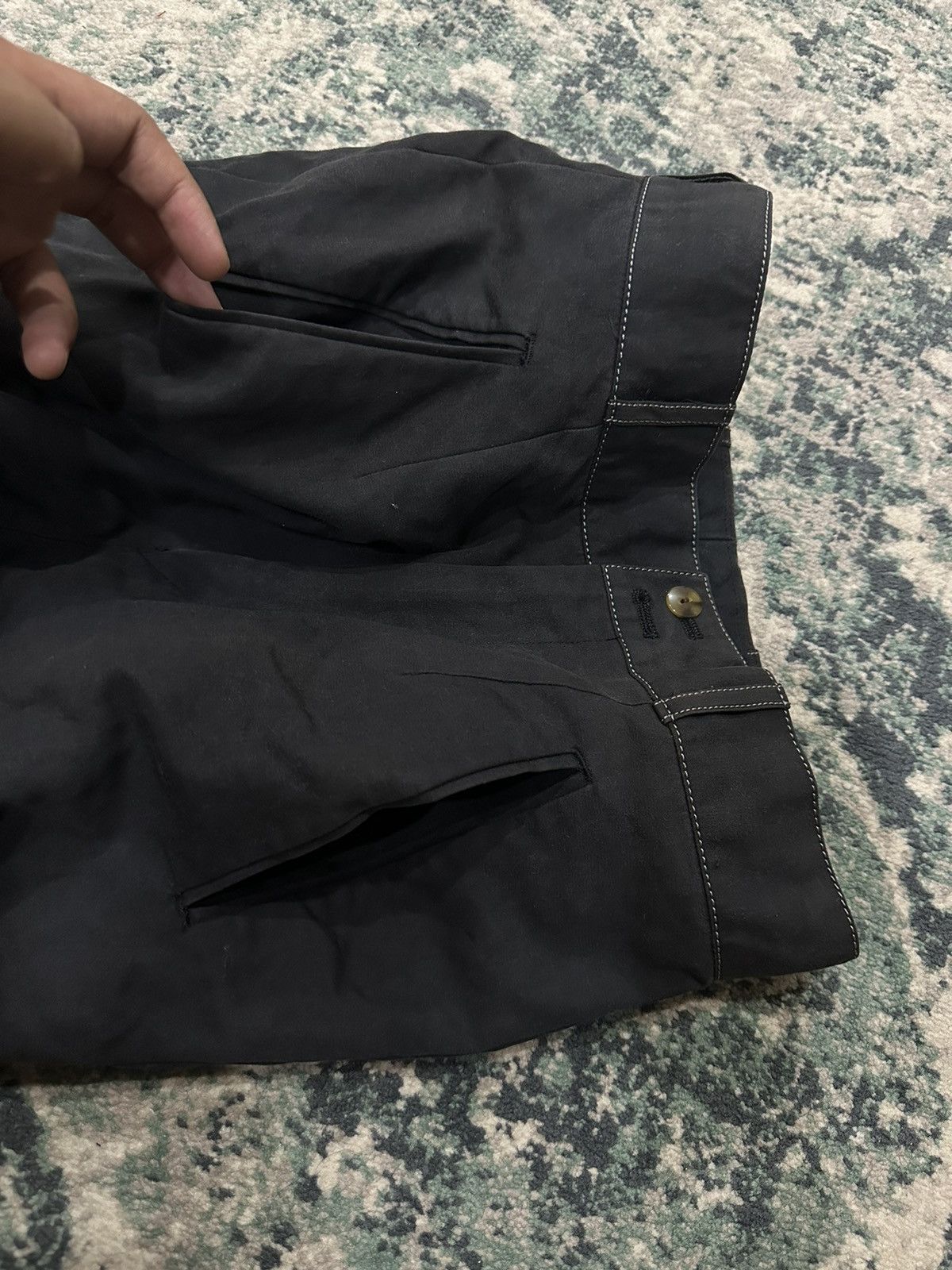 Jean Paul Gaultier Trousers Black Faded Pant - 7