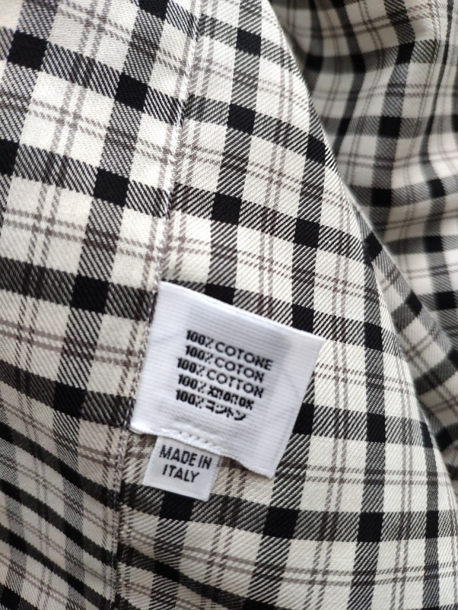 Patrick Hellmann Collection - NEW ! Collar pin & bar plaid shirt.Like Comme des Garcons - 5