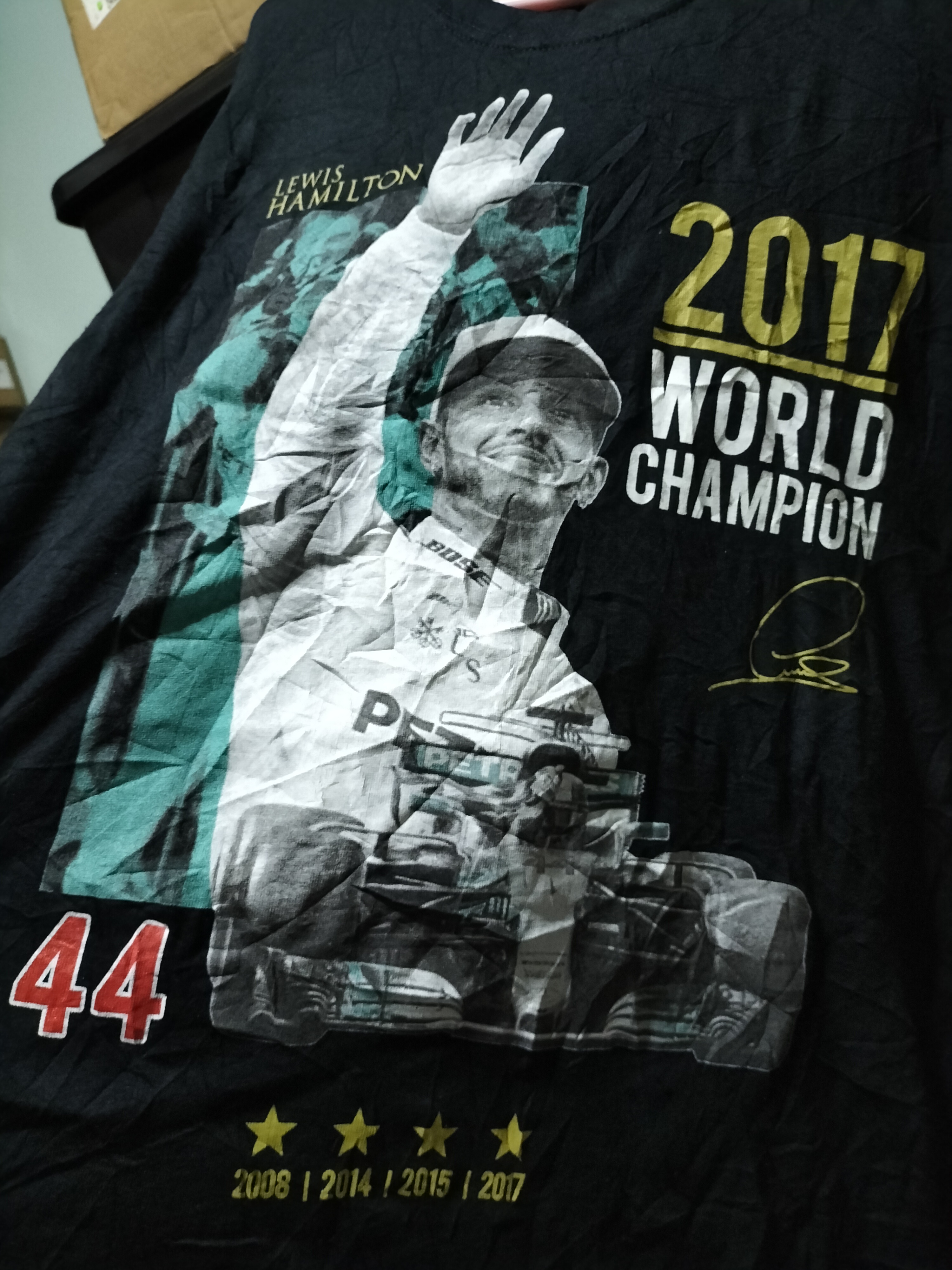 Vintage - Lewis Hamilton Formula 1 world Champion 2017 collection tees - 4